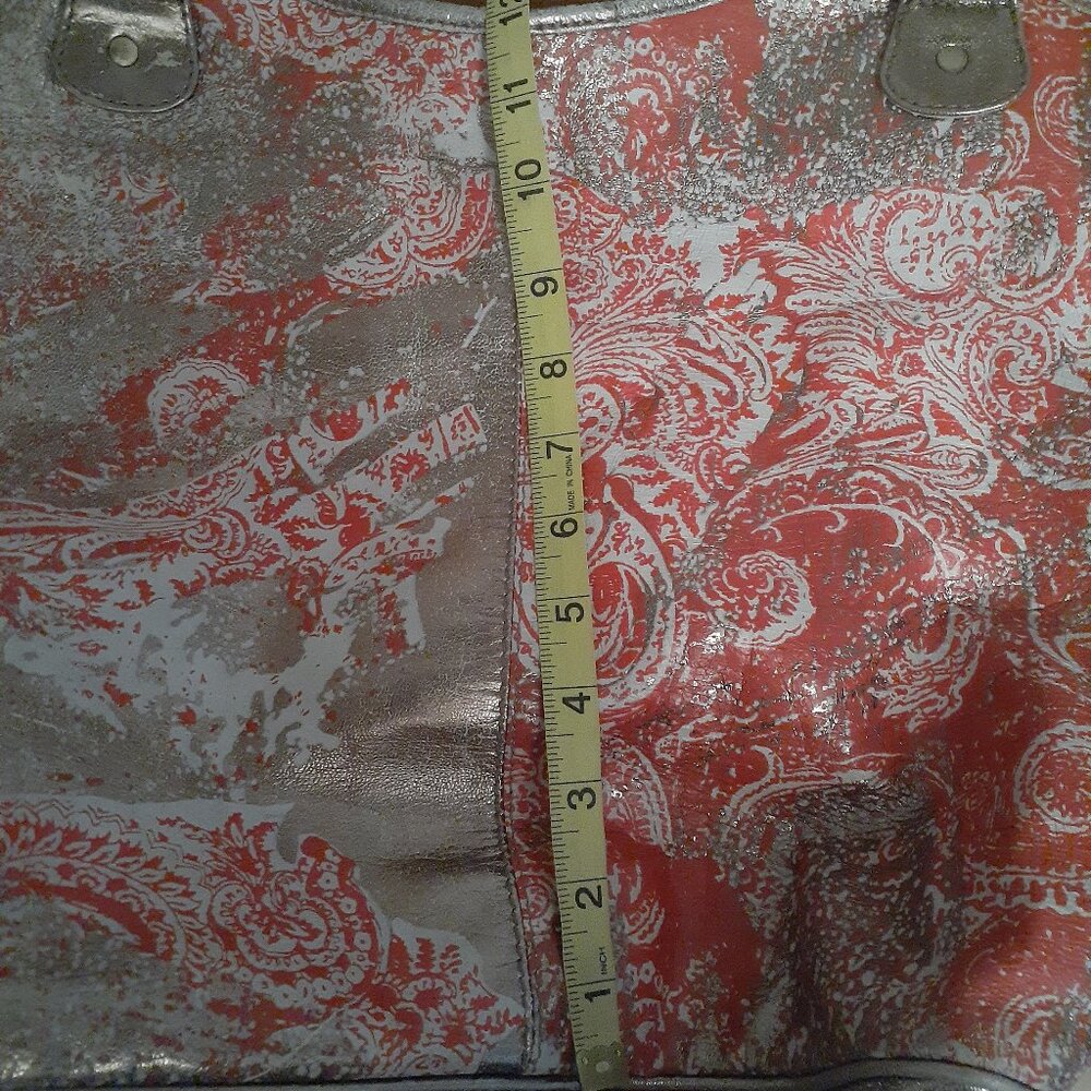 Jasper & Jerra Leather Metallic Print Bag - Picture 13 of 15